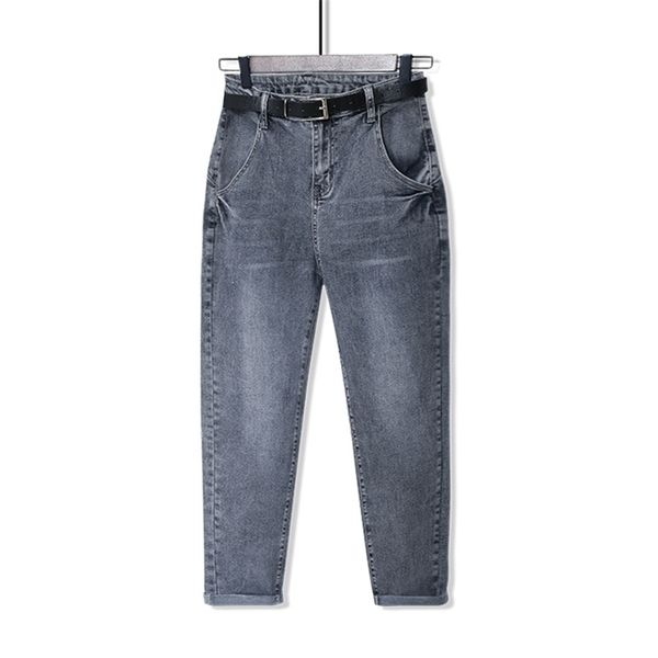 

jeans for women high waist plus size full length loose denim mom harem pants, Blue