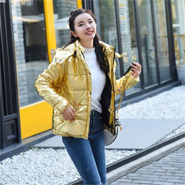 

women's korean version short student bf loose bread clothes versatile small cotton padded jacket winter coat women, Black