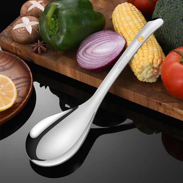 

304 stainless steel soup spoon thickened porridge rice korean large long handle meal