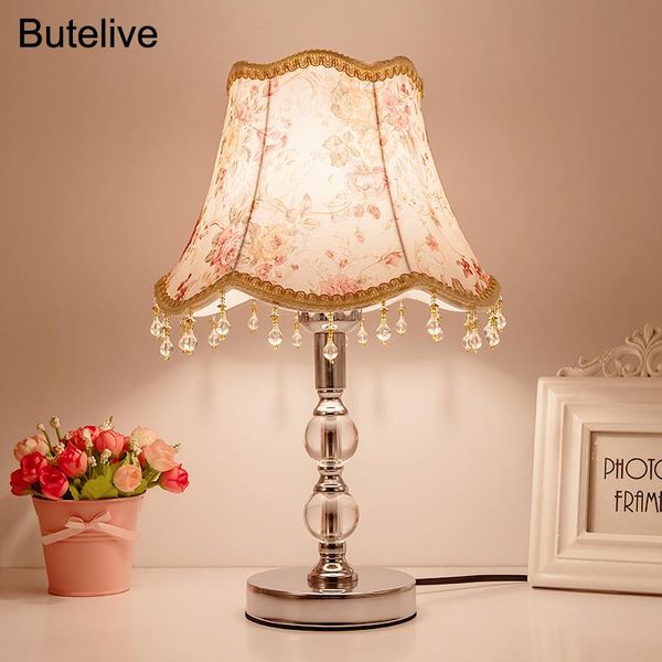 

vintage crystal table lamps for bedroom modern european bedside lamp for living room lights classic led desk lamp e27 eu us uk