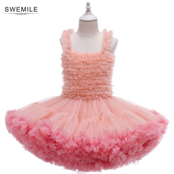 

girl's dresses pink ballet princess ball gown cartoon cute girls flower girl kids for vestidos de primera, Red;yellow