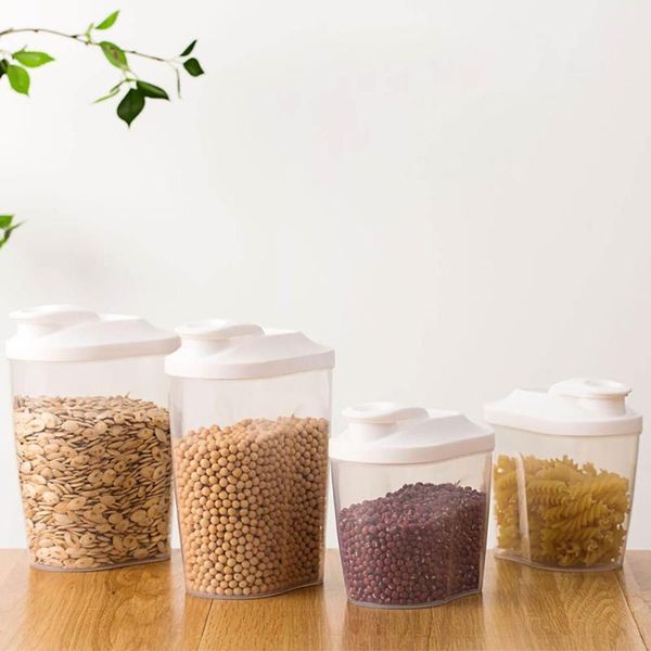 

storage bottles & jars 1pc food container box plastic clear kitchen sealed boxes fruit grains cereal bin
