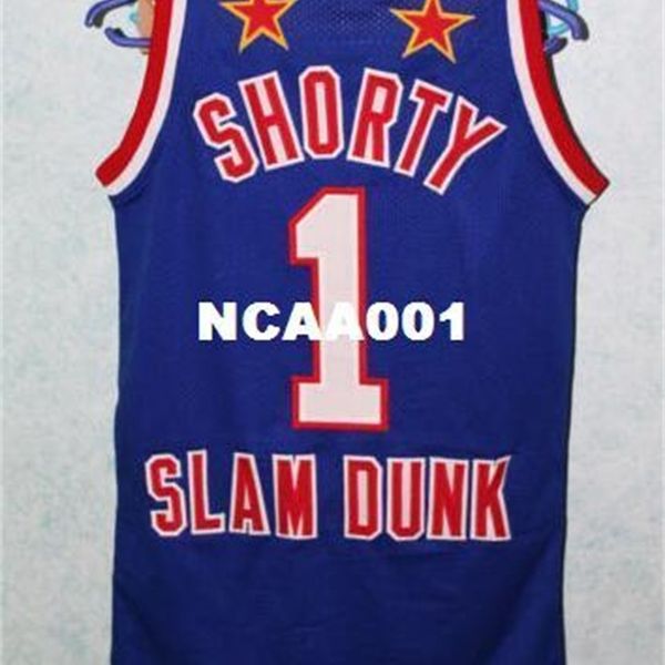 

vintage #1 harlem globetrotters jersey larry "shorty" coleman mesh fabric embroidery size s-4xl or custom any name or number colle, Black