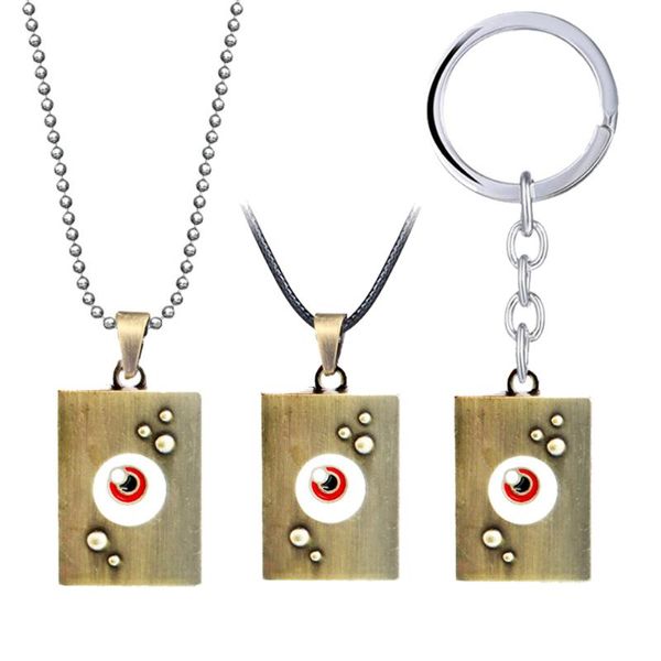 Anhänger Halsketten Anime HUNTERxHUNTER Feurige Augen Halskette Männer Metall Perle Kette Quadrat Kurapika Frauen Schmuck Japanische Collares