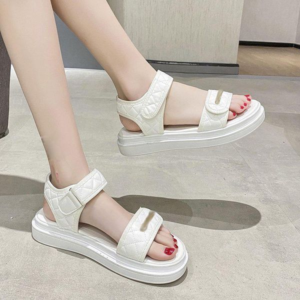 

sandals women's 2021 summer trifle thick-soled sports comfortable flat-bottom lightweight beach shoes, Black