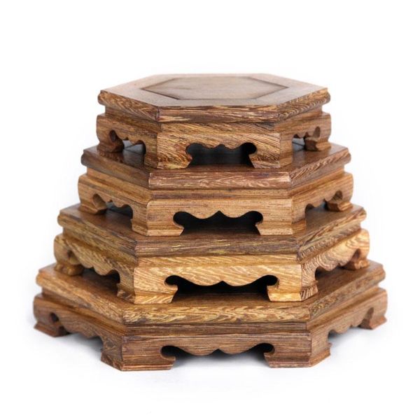 

decorative objects & figurines wood carving base vase teapot flower vases crafts decoration jade stone wooden