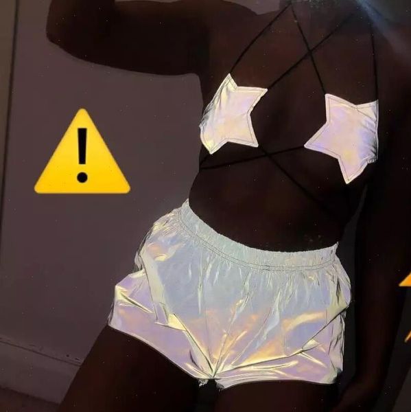 

womens summer reflective shorts high elastic waist shiny shorts short pant fashion breathable clubwear party shorts, White;black
