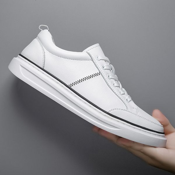 

dress shoes men's shoes white lace up genuine leather breathable round head sneakers men oxfords vintage men tlr7, Black
