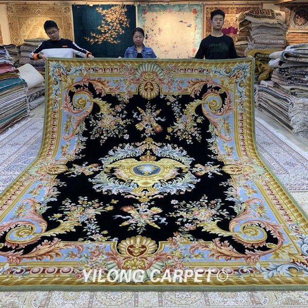 

carpets yilong 9.55'x12.2' handmade zealand savonnerie wool chinese and rugs (zsh013w)