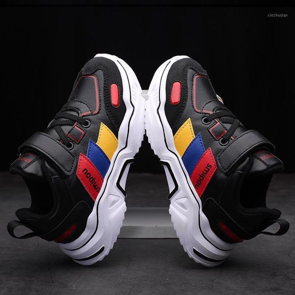 

athletic & outdoor autumn winter boys girls children shoes fashion color block wild sports casual warm soft light platform kids daddy1, Black