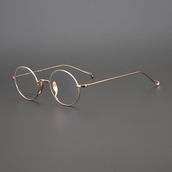 

fashion sunglasses frames ultralight titanium retro round glasses frame men myopia optical prescription eyeglasses women vintage luxury smal, Black