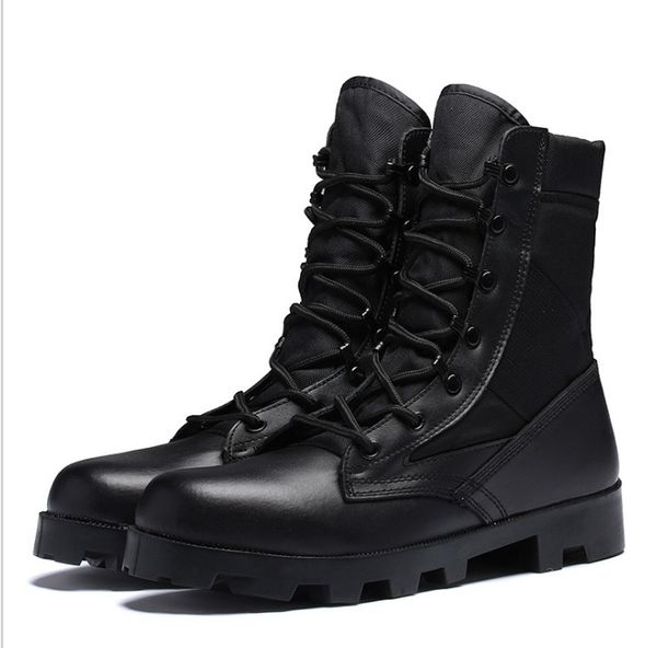 Homens militares militares Luxurys Botas Especial Força De Couro Impermeável Inferior Boot Combate Army Exército Trabalho Mens Designer Sapatos