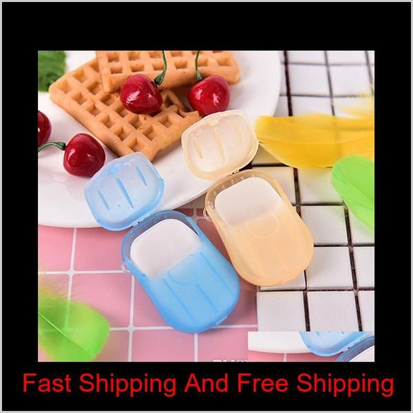 

portable disposable travel soap paper flakes clean sterilization one-time completion each box 20 sheets outdoor n qylbsr ppshop01