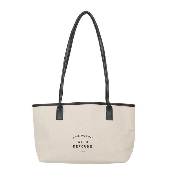 

evening bags style large-capacity shopping bag casual canvas shoulder women's letter printing luxury handbag bolso bandolera mujer