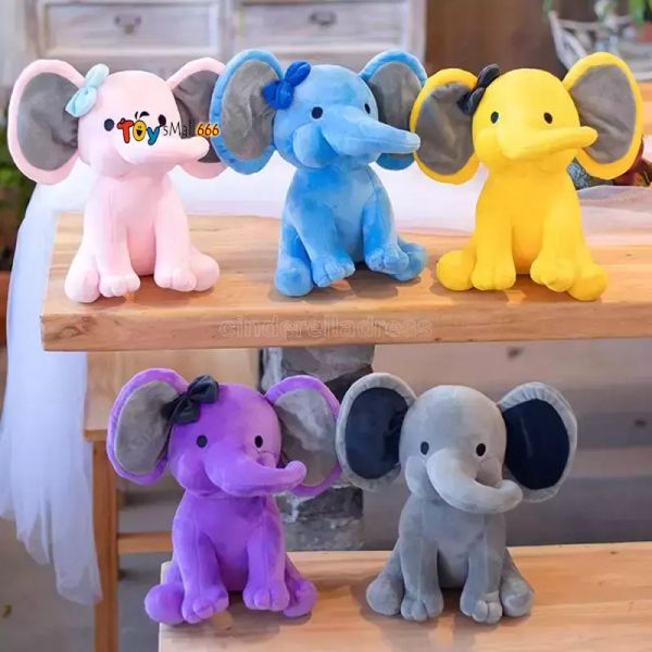 

kids elephant with christmas hat soft pillow stuffed doll cute comfort baby elephant plush toy elephant sleeping pillow bolster birthday gif