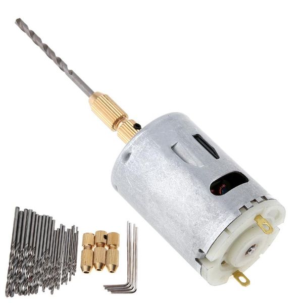 

professiona electric drills 12v mini motor diy hand drill power tool with 3pcs brass collet 24pcs micro twist bit 4pcs hexagon screw wrench