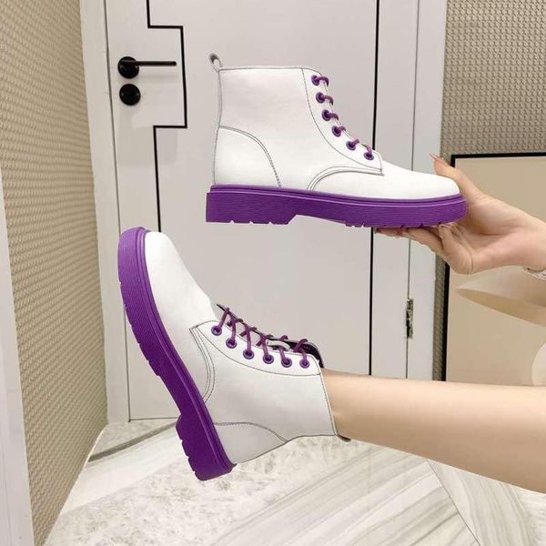 

boots 2021 female scooter qiu dong low flat with leisure cone short, Black