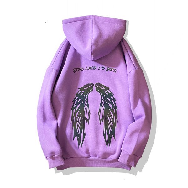 

2021 men wings printed hoodies angel autumn new men's hooded sweatshirts man fashion casual pullovers 4d7v, Black