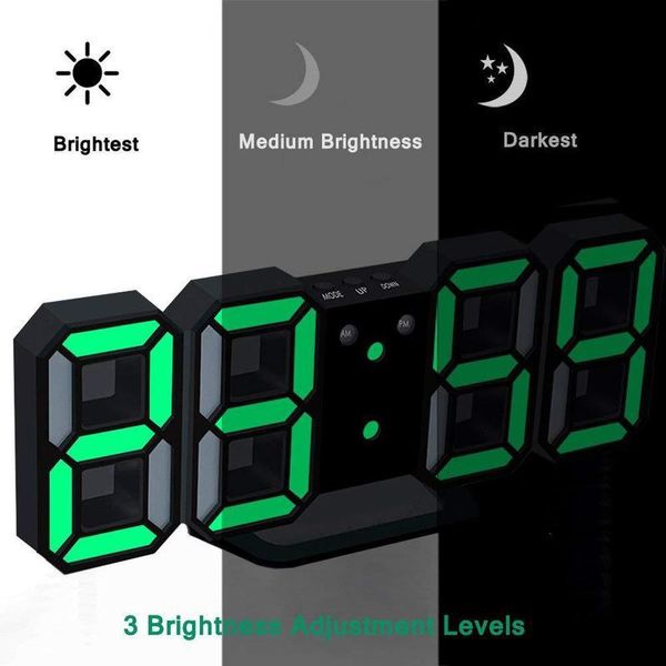 

desk & table clocks modern wall clock timer 3d led digital temperature s9t5