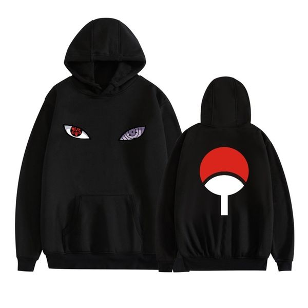 

2020 naruto series trend pullover print casual hoodie, Black