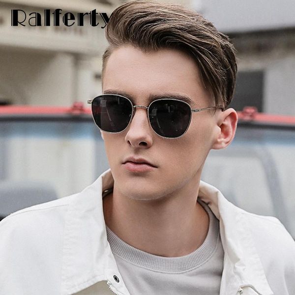 

outdoor eyewear ralferty polarized sunglasses men 2021 brand designer round metal rims sun glasses male driving fishing w3346