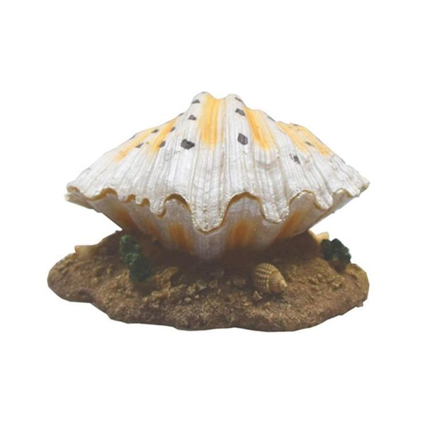 

novelty items 1pc aquarium decoration artificial shell decor resin aeration fish tank