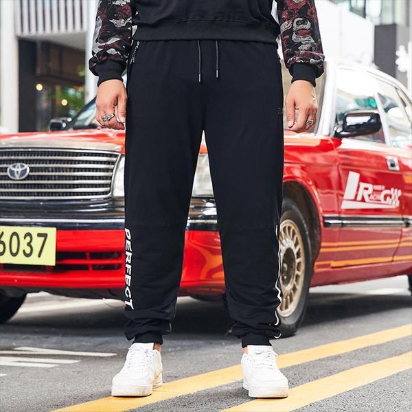 

sports tracksuit casual male women pant fitness workout sweatpants trousers jogger plus size 9xl for 150kg, Black
