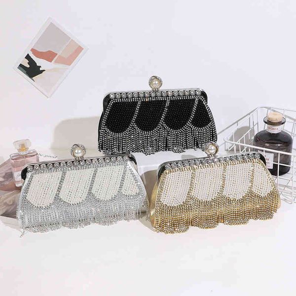 

pearl tassel bag women's portable fashion dinner party wedding