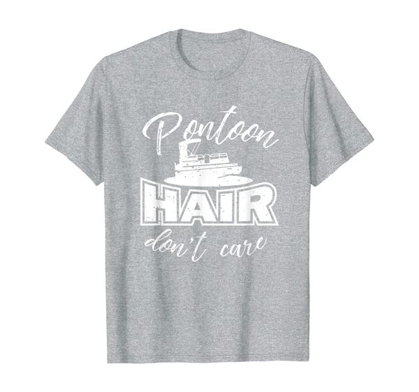 

pontoon hair don't care shirt: funny girl chick gift t-shirt, White;black