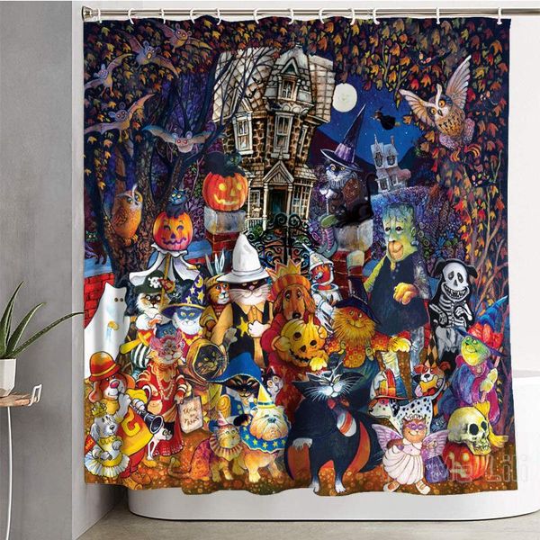 

shower curtains halloween design waterproof bathroom curtain