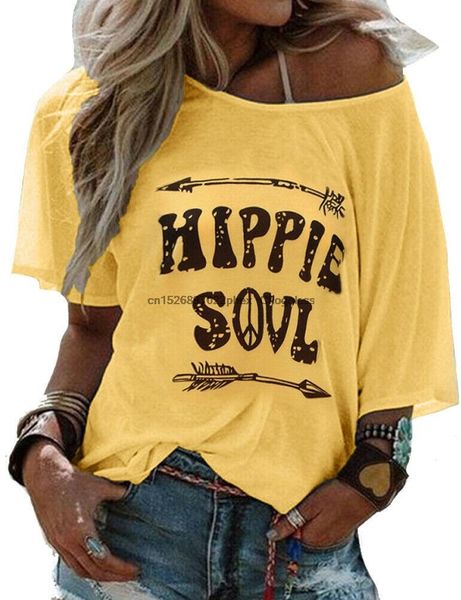 

men's t-shirts womens slogan hippie soul print loose t-shirt graphic, White;black