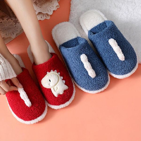 

slippers female living room concise shoes shallow women winter fur non-slip plush cute warm ladies slip on solid casual home, Black