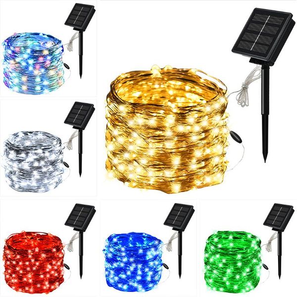 

strings solar string fairy lights 5/10/20/30m led waterproof outdoor garland lamp easter valentines day wedding for garden decoration