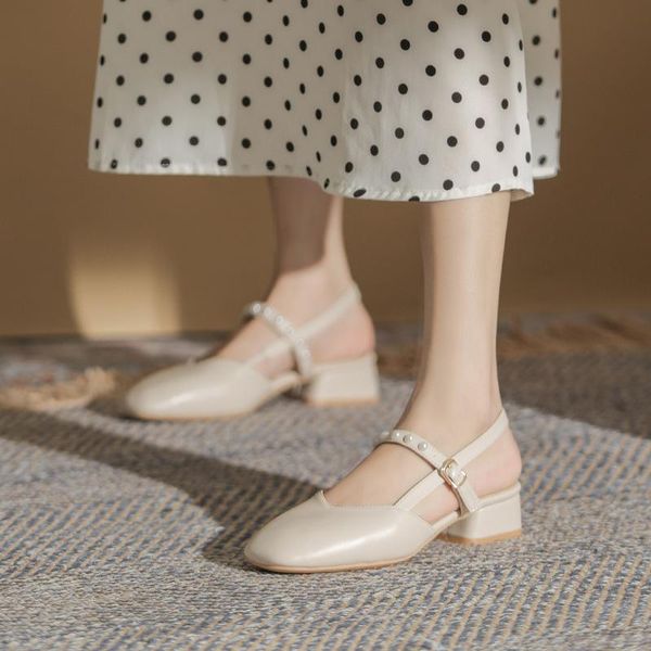 

sandals beige heeled fashion womens shoes 2021 mary jane med shallow mouth black luxury comfort closed medium block summer low n