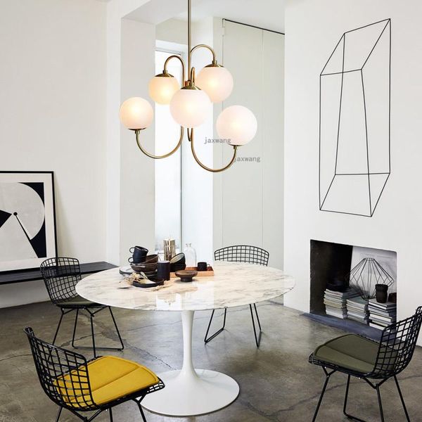 

chandeliers modern lustre led chandelier lighting glass ball suspension luminaire minimalist home deco light fixture restaurant hanging lamp