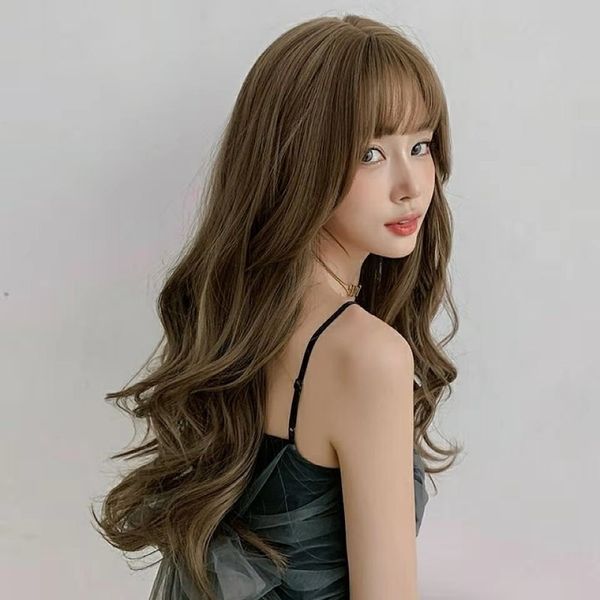 

human bundles hair wig curtain lace wig for women, Black