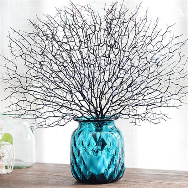 

decorative flowers & wreaths peacock coral branch artificial plants for wedding party supplies home fake garden plant decor