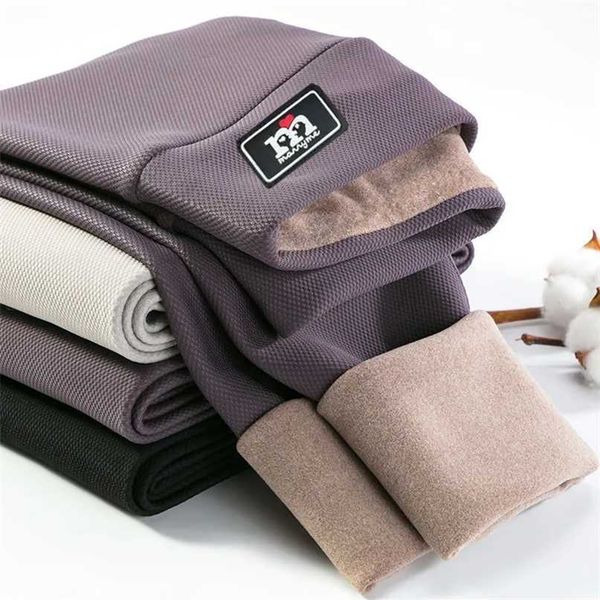 

super elastic autumn winter leggings solid high waist trousers women large size warm skinny leggings vintage stretch legging 211130, Black