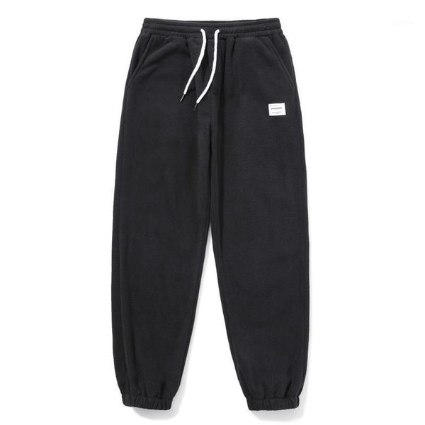 

winter casual pants man 2021 fashion comfortable elastic loose stretch warm fit skin-friendly for men's, Black