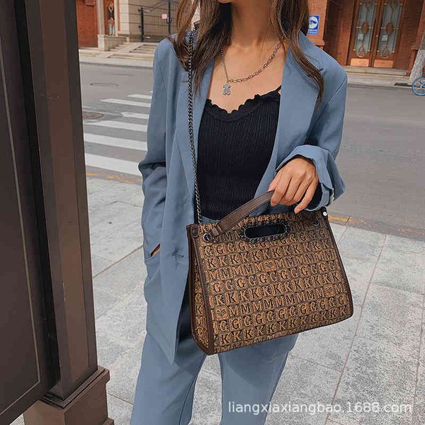 

70% off 2021 bag women 2021 autumn new trend chain single back messenger portable tote women's fashion bags