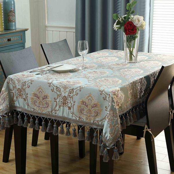 

amazing embroidered table cloth rectangular luxury tassel toalha de mesa chic design tablecloth royal dinning table covers