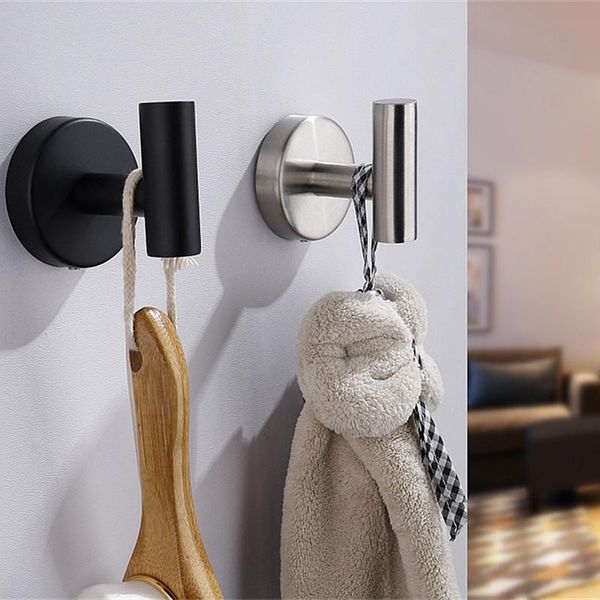 

hooks & rails stainless steel single coat hook punching durable non rusting innovative metal for hanging cloth hats towels lc