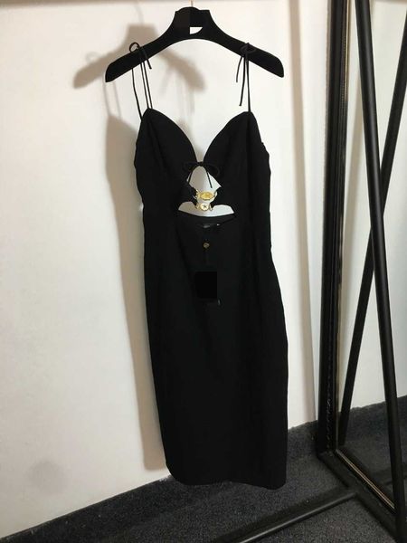 

608 2021 runway dress spring summer dress spaghetti strap white black sleeveless brand same style empire womens dress fashion high quality