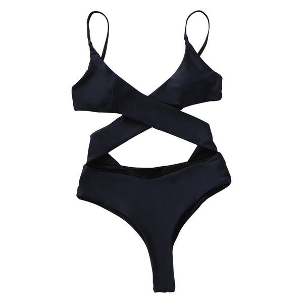 

women's swimwear swimsuit women one peice sport brazilian bikinis 2021 push up bodysuit solid color bowknot backless ropa mujer, White;black