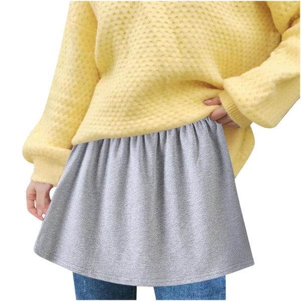 

skirts false mini show thin short skirt fake hem half-body belayered tiered sheer stripe printing half slip #y, Black