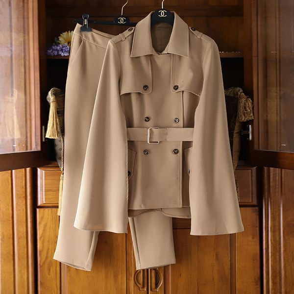 

women's fashion of two pieces suit jacket high pants plus size 4xl y423 ifxz, Blue