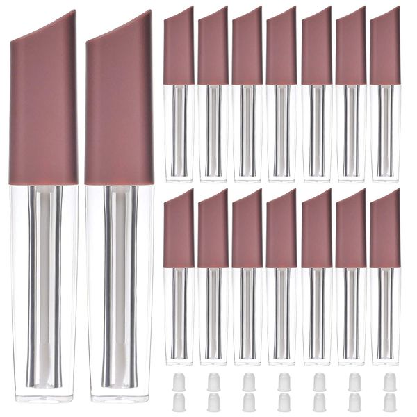 

3.5ml/0.12oz mini pale mauve lip gloss tubes refillable empty lip balm bottles clear lipstick diy tube container