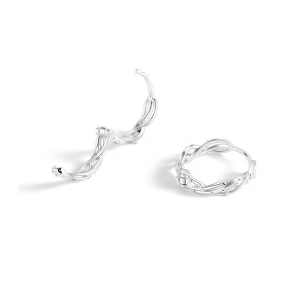 

hoop & huggie retro gothic men women rose thorn earring pierced earrings punk trend jewelry gift2021, Golden;silver