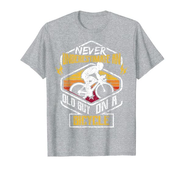 

old man on a bicycle gift tshirt | funny tee 4 cyclists, White;black