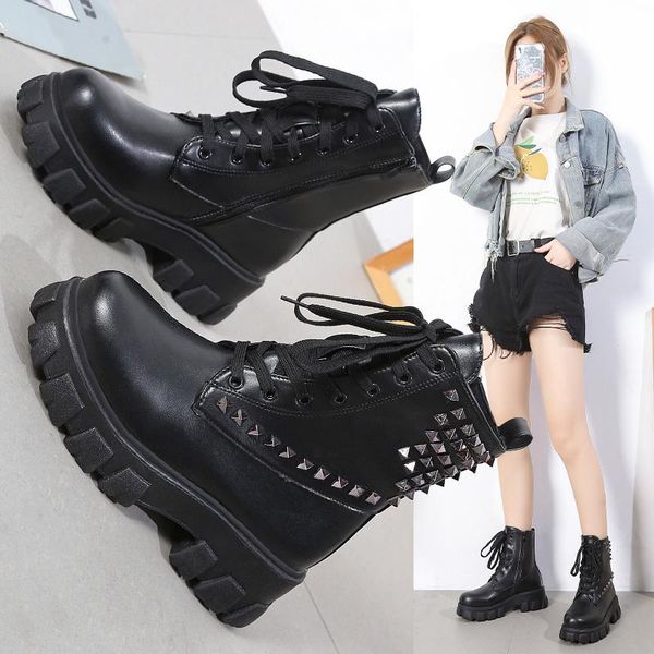 

boots thin women in summer 2021 thick-soled women's spring and autumn single black booties